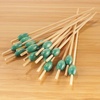 image:imageBambooMN 35 Decorative Green Bead Bamboo Appetizer and Hors DOeuvre Skewer Picks  300 Pieces35 Green Bead