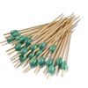 image:imageBambooMN 35 Decorative Green Bead Bamboo Appetizer and Hors DOeuvre Skewer Picks  300 Pieces35 Green Bead