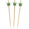 image:imageBambooMN 39 Decorative Acrylic Butterfly Bamboo Cocktail Fruit Sandwich Picks Skewers for Catered Events Holiday Restaurants or Buffets Party Supplies 300 PiecesGreen