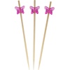 image:imageBambooMN 39 Decorative Acrylic Butterfly Bamboo Cocktail Fruit Sandwich Picks Skewers for Catered Events Holiday Restaurants or Buffets Party Supplies 300 PiecesPurple