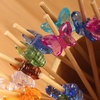 image:imageBambooMN 39 Decorative Acrylic Butterfly Bamboo Cocktail Fruit Sandwich Picks Skewers for Catered Events Holiday Restaurants or Buffets Party Supplies 300 PiecesDark Blue