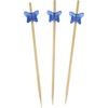 image:imageBambooMN 39 Decorative Acrylic Butterfly Bamboo Cocktail Fruit Sandwich Picks Skewers for Catered Events Holiday Restaurants or Buffets Party Supplies 300 PiecesDark Blue