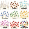 image:imageBambooMN 39 Decorative Acrylic Butterfly Bamboo Cocktail Fruit Sandwich Picks Skewers for Catered Events Holiday Restaurants or Buffets Party Supplies 300 PiecesRed