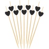 image:imageBambooMN 39 Decorative Black Heart Bamboo Cocktail Fruit Sandwich Picks Skewers for Catered Events Holidays Restaurants or Buffets Party Supplies 100 Pieces10 000 Pieces
