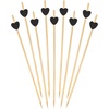 image:imageBambooMN 39 Decorative Black Heart Bamboo Cocktail Fruit Sandwich Picks Skewers for Catered Events Holidays Restaurants or Buffets Party Supplies 100 Pieces1000 Pieces