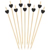 image:imageBambooMN 39 Decorative Black Heart Bamboo Cocktail Fruit Sandwich Picks Skewers for Catered Events Holidays Restaurants or Buffets Party Supplies 100 Pieces10 000 Pieces