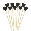 image:imageBambooMN 39 Decorative Black Heart Bamboo Cocktail Fruit Sandwich Picks Skewers for Catered Events Holidays Restaurants or Buffets Party Supplies 100 Pieces10 000 Pieces