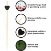 image:imageBambooMN 39 Decorative Black Heart Bamboo Cocktail Fruit Sandwich Picks Skewers for Catered Events Holidays Restaurants or Buffets Party Supplies 100 Pieces200 Pieces