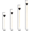 image:imageBambooMN 39 Decorative Black Heart Bamboo Cocktail Fruit Sandwich Picks Skewers for Catered Events Holidays Restaurants or Buffets Party Supplies 100 Pieces300 Pieces