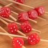 image:imageBambooMN 39 Decorative Dice Party End Bamboo Cocktail Fruit Sandwich Picks Skewers for Catered Events Holidays Restaurants or Buffets Party Supplies Assortment 100 PiecesRed