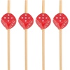 image:imageBambooMN 39 Decorative Dice Party End Bamboo Cocktail Fruit Sandwich Picks Skewers for Catered Events Holidays Restaurants or Buffets Party Supplies Assortment 100 PiecesRed