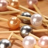 image:imageBambooMN 39 Decorative Pearl End Cocktail Fruit Sandwich Picks Skewers for Catered Events Holidays Restaurants or Buffets Party Supplies  100pcs Assort 95 Grey Pink WhiteWhite