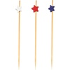 image:imageBambooMN 39 Decorative Red Star Bamboo Cocktail Fruit Sandwich Toothpicks Skewers for Catered Events Holidays Restaurants or Buffet Party Supplies 100 Pieces1000