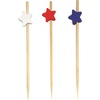 image:imageBambooMN 39 Decorative Red Star Bamboo Cocktail Fruit Sandwich Toothpicks Skewers for Catered Events Holidays Restaurants or Buffet Party Supplies 100 Pieces300