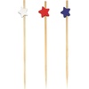 image:imageBambooMN 39 Decorative Red Star Bamboo Cocktail Fruit Sandwich Toothpicks Skewers for Catered Events Holidays Restaurants or Buffet Party Supplies 100 Pieces300