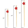 image:imageBambooMN 39 Decorative Red Star Bamboo Cocktail Fruit Sandwich Toothpicks Skewers for Catered Events Holidays Restaurants or Buffet Party Supplies 100 Pieces1000