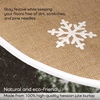 image:imageBambooMN 39 Round Christmas Tree Skirt Floor Base Cover Decoration Holiday Collection Jute Burlap Gnome Edition 2 Pieces31 Snowflake