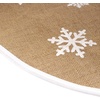 image:imageBambooMN 39 Round Christmas Tree Skirt Floor Base Cover Decoration Holiday Collection Jute Burlap Gnome Edition 2 Pieces47 Snowflake