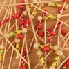 image:imageBambooMN 47 Decorative Bamboo Bright Yellow Braided String Cocktail Fruit Sandwich Picks Skewers for Catered Events Holidays Restaurants or Buffets Party Supplies 100 PiecesYellow