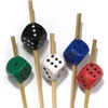 image:imageBambooMN 47 Decorative Dice Party End Bamboo Cocktail Fruit Sandwich Picks Skewers for Catered Events Holidays Restaurants or Buffets Party Supplies White 100 PiecesAssorted