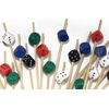 image:imageBambooMN 47 Decorative Dice Party End Bamboo Cocktail Fruit Sandwich Picks Skewers for Catered Events Holidays Restaurants or Buffets Party Supplies White 100 PiecesGreen