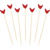 image:imageBambooMN 47 Decorative Red Rooster End Bamboo Cocktail Fruit Sandwich Picks Skewers for Catered Events Holidays Restaurants or Buffets Party Supplies 100 Pieces1000
