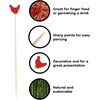 image:imageBambooMN 47 Decorative Red Rooster End Bamboo Cocktail Fruit Sandwich Picks Skewers for Catered Events Holidays Restaurants or Buffets Party Supplies 100 Pieces1000