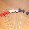 image:imageBambooMN 47 Premium Decorative Flower End Bamboo Cocktail Sandwich Fruit Drink Skewer Picks Assortment 97 100 Pieces