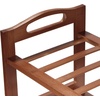 image:imageBambooMN 4Tier Bamboo Wood Shoe Rack for Entryway or Doorway  Brown Finish  Single Rack2tier Brown