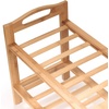 image:imageBambooMN 4Tier Bamboo Wood Shoe Rack for Entryway or Doorway  Brown Finish  Single Rack2tier Natural