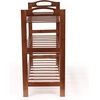 image:imageBambooMN 4Tier Bamboo Wood Shoe Rack for Entryway or Doorway  Brown Finish  Single Rack3tier Brown