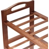 image:imageBambooMN 4Tier Bamboo Wood Shoe Rack for Entryway or Doorway  Brown Finish  Single Rack4tier Brown