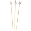 image:imageBambooMN 59 Decorative Acrylic Orange Gem End Bamboo Cocktail Fruit Sandwich Picks Skewers for Catered Events Holidays Restaurants or Buffets Party Supplies 300 PcsClear