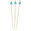 image:imageBambooMN 59 Decorative Acrylic Orange Gem End Bamboo Cocktail Fruit Sandwich Picks Skewers for Catered Events Holidays Restaurants or Buffets Party Supplies 300 PcsLight Blue