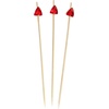 image:imageBambooMN 59 Decorative Acrylic Orange Gem End Bamboo Cocktail Fruit Sandwich Picks Skewers for Catered Events Holidays Restaurants or Buffets Party Supplies 300 PcsRed