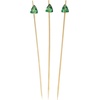 image:imageBambooMN 59 Decorative Acrylic Orange Gem End Bamboo Cocktail Fruit Sandwich Picks Skewers for Catered Events Holidays Restaurants or Buffets Party Supplies 300 PcsGreen