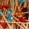 image:imageBambooMN 59 Decorative Acrylic Orange Gem End Bamboo Cocktail Fruit Sandwich Picks Skewers for Catered Events Holidays Restaurants or Buffets Party Supplies 300 PcsRed