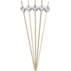 image:imageBambooMN 59 Decorative Dice Party End Bamboo Cocktail Fruit Sandwich Picks Skewers for Catered Events Holidays Restaurants or Buffets Party Supplies Assortment 100 PiecesWhite