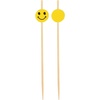 image:imageBambooMN 59 Decorative Yellow Smiley Smile Face Cocktail Sandwich Fruit Cupcake Bamboo Skewer Picks for Any Party 1000 Pieces100