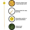 image:imageBambooMN 59 Decorative Yellow Smiley Smile Face Cocktail Sandwich Fruit Cupcake Bamboo Skewer Picks for Any Party 1000 Pieces100