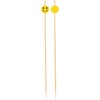image:imageBambooMN 59 Decorative Yellow Smiley Smile Face Cocktail Sandwich Fruit Cupcake Bamboo Skewer Picks for Any Party 1000 Pieces1000