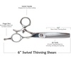 image:imageBambooMN 6 Japanese Stainless Steel 1820 Thinning Barber Shears Swivel Handle  1 UnitSet 98