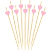 image:imageBambooMN 83 Inch Pink Heart Bamboo Food and Drink Pick Skewers for Catered Events Holidays Restaurants or Buffets Party Supplies 100 Pieces1000