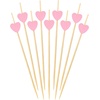 image:imageBambooMN 83 Inch Pink Heart Bamboo Food and Drink Pick Skewers for Catered Events Holidays Restaurants or Buffets Party Supplies 100 Pieces1000