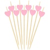 image:imageBambooMN 83 Inch Pink Heart Bamboo Food and Drink Pick Skewers for Catered Events Holidays Restaurants or Buffets Party Supplies 100 Pieces10000