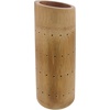 image:imageBambooMN 984 Bamboo Skewer Holder Food Display Stand Half Cut Skewers Stand w 20 Holes  Green  1 PieceAngle Cut Tube  Carbonized Brown