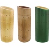 image:imageBambooMN 984 Bamboo Skewer Holder Food Display Stand Half Cut Skewers Stand w 20 Holes  Green  1 PieceAngle Cut Tube  Green