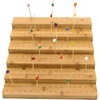 image:imageBambooMN 984 Bamboo Skewer Holder Food Display Stand Half Cut Skewers Stand w 20 Holes  Green  1 PieceSteps  Natural