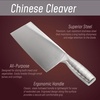 image:imageBambooMN Authentic Chinese Chef Knife Meat Cleaver 1 PieceCleaver Smooth Blade Silver Handle