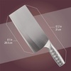 image:imageBambooMN Authentic Chinese Chef Knife Meat Cleaver 1 PieceCleaver Smooth Blade Silver Handle